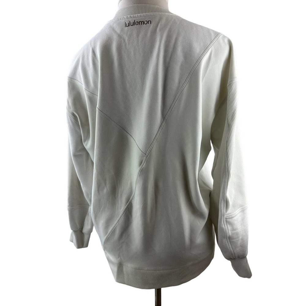 Lululemon Perfectly Oversized Crew Patch Sweatshirt Off White Limited Edition 8 - Picture 5 of 11